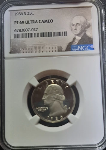 1986 S Washington Quarter PF69 Ultra Cameo NGC Certified