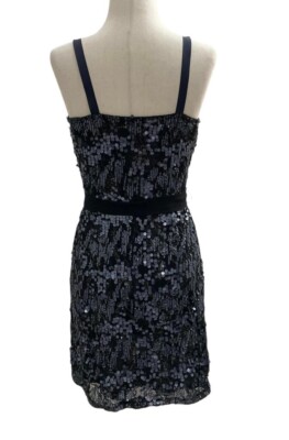 express blue sequin dress Express Women Navy Blue Aztec Sequin Bodycon Dress Size L