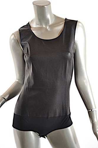 Camiseta deportiva de nailon de cuero negro Maison Martin Margiela sin etiquetas $695 42 US6 - Imagen 6 de 6