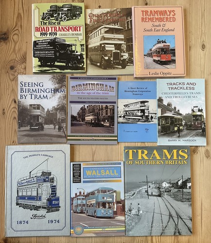 Transport Straßenbahnen Buch Konvolut. Straßenbahnen Walsall Birmingham 10 Bücher