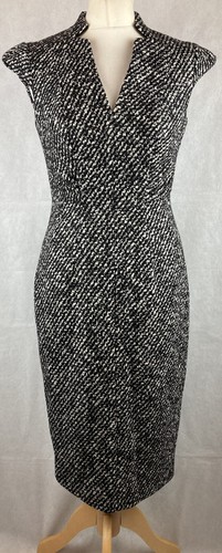 Buy Karen Millen Black White Tweed Wool 