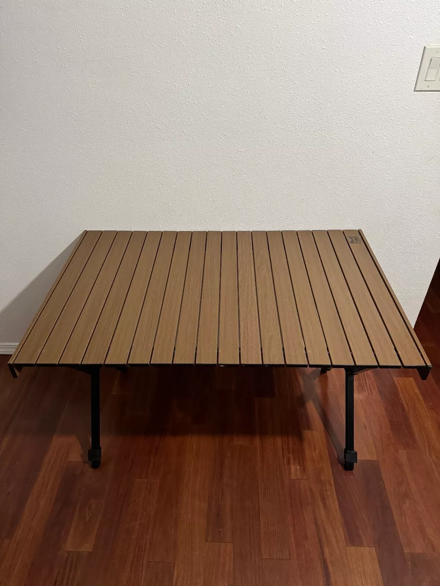 TIMBER RIDGE Folding Camping Table Adjustable Height 4 6 Person