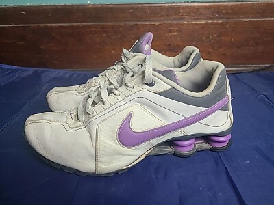Nike Shox Conundrum Shoes Sneakers 407989-104 White/Purple  Women's Size 10