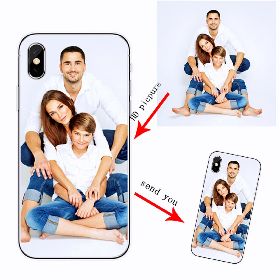 Personalised Soft Silicone TPU Case Cover Custom For iPhone Huawei Honor Xiaomi - Image 2 of 4