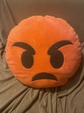 Emoji Expressions Angry Plush Pillow