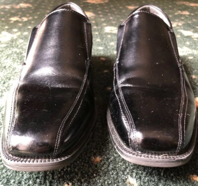 Men Florsheim Portico Bike Toe Slip On Oxford Black Dress  display picture 2
