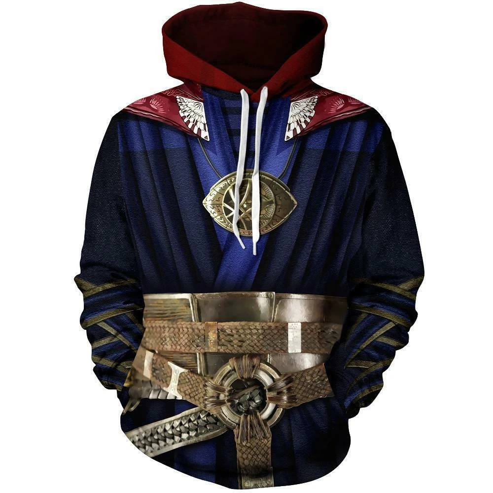 Doctor-Strange Cosplay Hoodie 3D Printed Pullover Jacket Coat Costume
