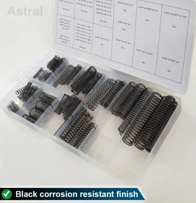 Compression Springs Assortment | 29 Sizes | Qty 114 | Corrode Resistant Finish