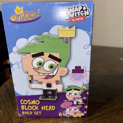 Snap & Switch Fairly Odd Parents Cosmo Block Head Build Set 76 Pieces NEW
