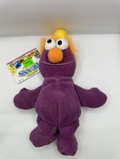 NWT 1997 Tyco Sesame Street Beans HONKER Purple Yellow Plush Bean Bag 8