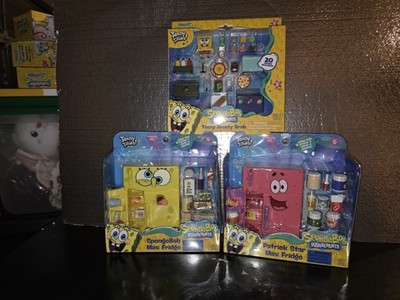 3 set Teeny Tinies SpongeBob SquarePants mini fridge set and