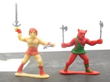 Fleetwood Sword and Soceror Figure Lot Two Different with Replacement Weapons