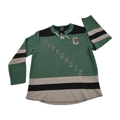 Box Lunch Harry Potter Slytherin House Hockey Jersey Mens Small Green Lace Up 