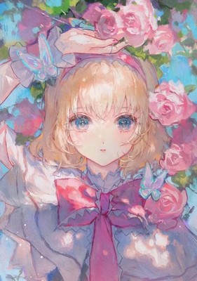 Anime girls maccha touhou alice margatroid blonde Custom Gaming Mat 11x17 Poster