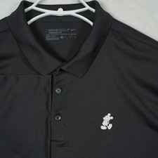 Nike Golf Disney Parks Mickey Mouse Dri-FIT Polo Shirt Mens XL Black 725518-010
