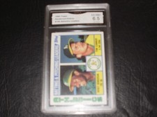HENDERSON/CONROY 1984 TOPPS #156 ATHLETICS LEADERS GRADED 6.5