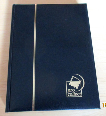 PRO COLLECT BRIEFMARKENALBUM MIT 32 SCHWARZEN SEITEN GEBRAUCHT - NEUWERTIG