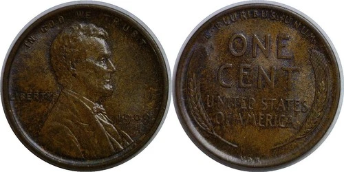 1909 VDB 1C Lincoln Wheat Cent AU