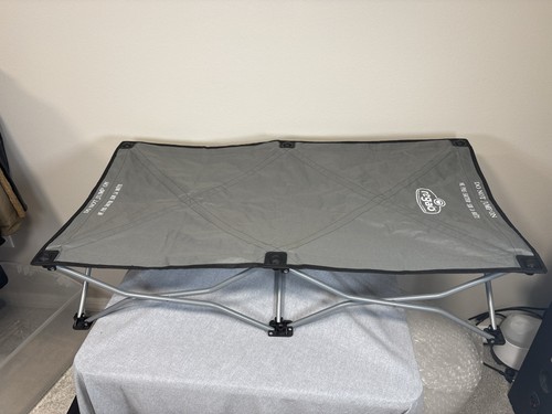 Regalo My Cot Portable Toddler Bed Gray 48" Kids Travel Sleepover