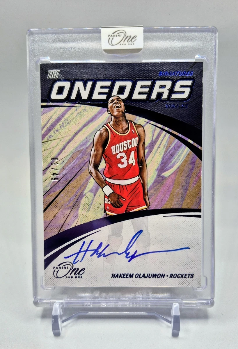 Panini Hakeem Olajuwon Basketball Autographed Sports Trading Cards