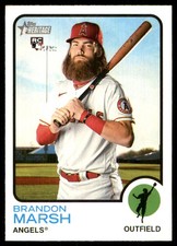 Brandon Marsh 2022 Topps Heritage #176 Angels MLB READ FREE SHIP AutographDen