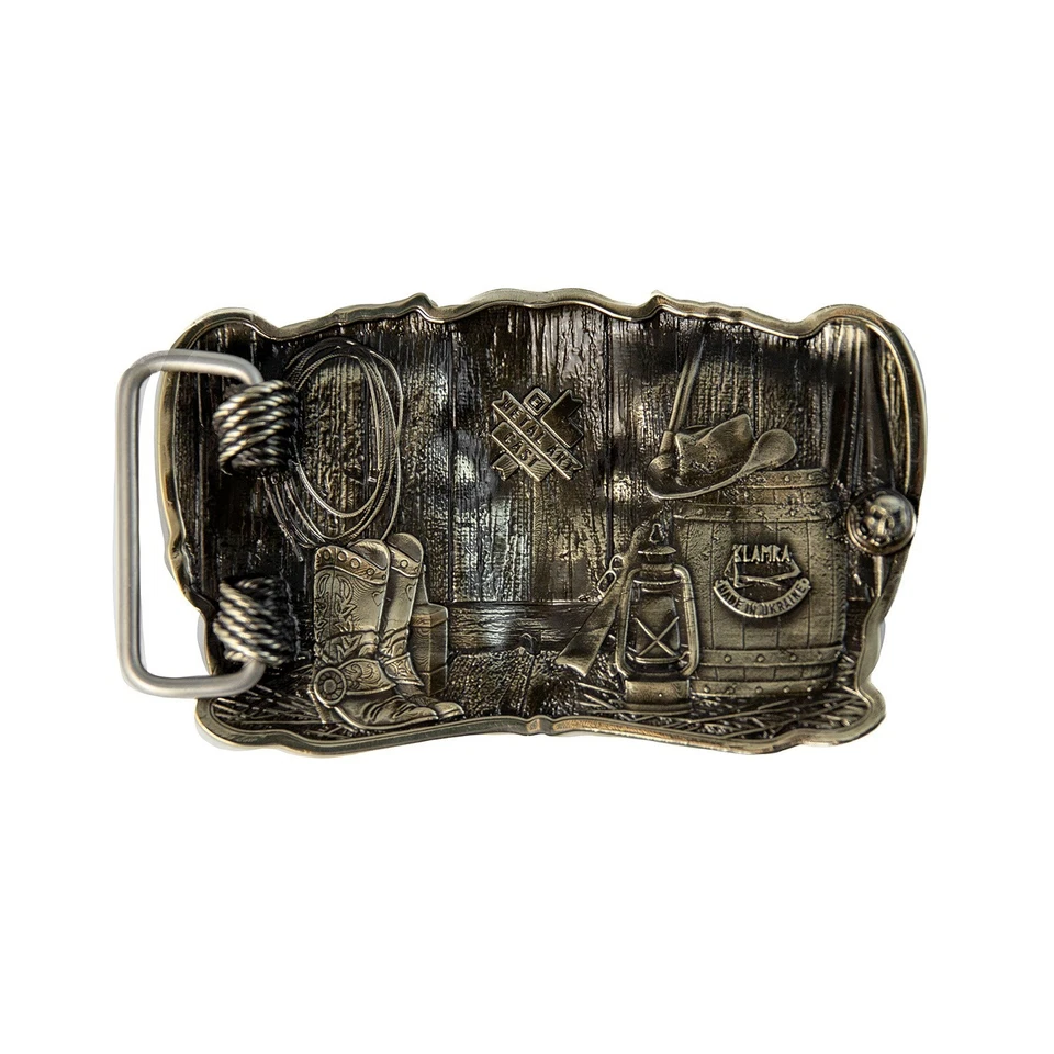 Cowboys Trophy alemán plata hebilla de cinturón, calavera de búfalo, calavera de cuerno largo de Texas Foto 2 de 4