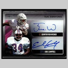 2025 Pulse Dual Signatures Earl Campbell - Quintrevion Wisner /20 #DS-ECQW