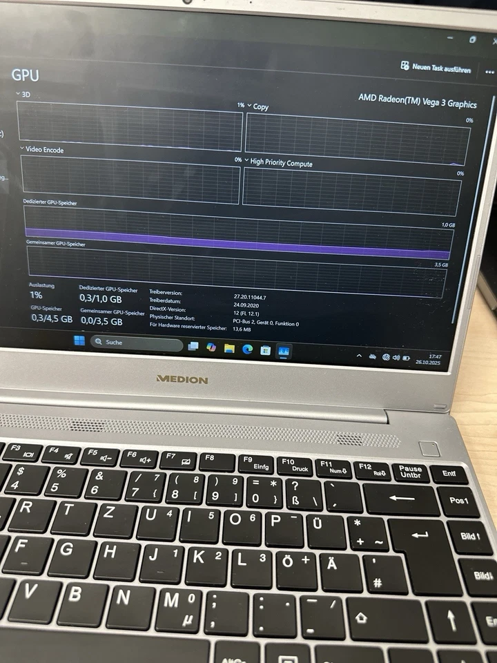 Laptop MEDION AKOYA E14301 14" Full HD IPS, AMD Ryzen 3-3200U, 8GB DDR4, 256 SSD - Bild 3 von 4