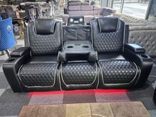 Malaga 3 Seater Electrical Recliner Sofa (Black, Grey or Cream)