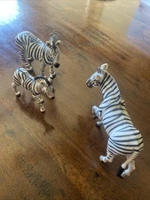 Lot Of 3 Zebra Figures 2 Safari Ltd 1 Blip Toys Wildlife African