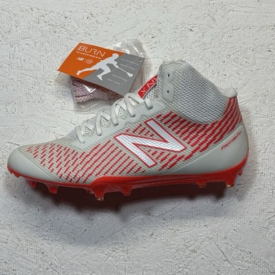 New Balance The NB Burn X lacrosse ultimate speed cleats US Men's 10.5 White Red