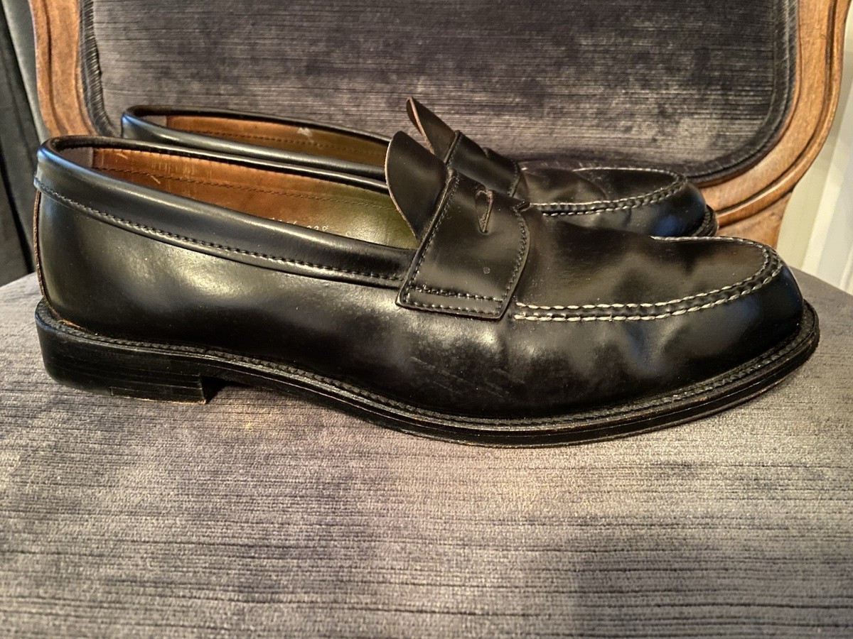 Alden X Brooks Brothers 34378 Unlined Shell Cordovan Loafers Black