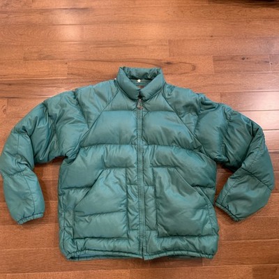 Vintage Walls Blizzard Pruf Down Puffer Insulated Bomber Jacket Zip Front  Green