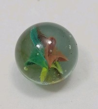 Vintage 6 Vein Cat Eye Shooter Tricolor Marble Approx 1"
