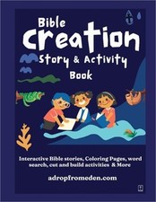 Bible Creation Story and Activity Book: Interactive Bible stories, Coloring Page