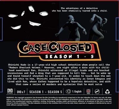 Detective Conan Case Closed Season 1-5 Episode 1-134 Anime DVD