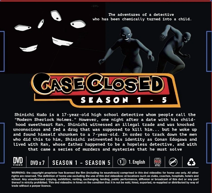 Detective Conan Case Closed Season 1-5 Episode 1-134 Anime DVD English Version - Image 2 of 4