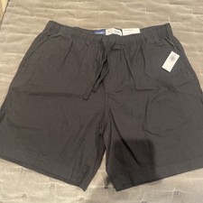 NWT Men  s Old Navy Black Jogger Linen Blend Shorts Size Medium 7  Inseam