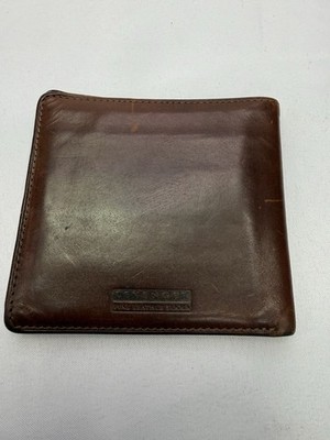 Levenger Fine Leather Tools Wallet Bifold Pebbled Leather Brown *read