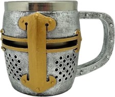Gothic Fantasy & New Age - Decorative Tankard - Silver and Gold Medieval Knight