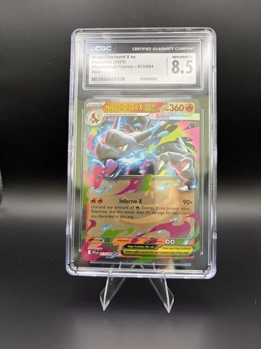 Pokémon Mega Charizard X ex 013/094 Phantasmal Flames Double Rare Holo CGC 8.5