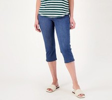 NYDJ Capri Jeans Size 6 Curves 360 Slim Straight Cropped Caliente Blue Wash NEW