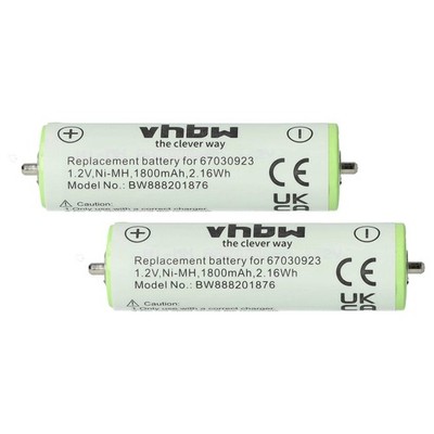 2x Akku für Panasonic ER-1511 ER161 ER1610 ER160 ER1611 ER-1611 Rasierer 1800mAh