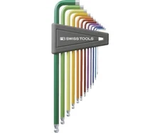 PB Swiss Tools Ball Head Long Hexagonal Wrench Set of 12 Rainbow Pack 212ZL 778