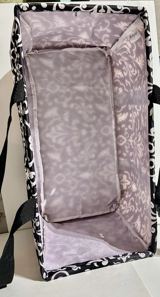 Thirty One Deluxe Utility Tote Lavandería Bolsa de Playa Negro Parisino Pop Toallas Verde Foto 4 de 4