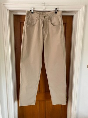 Thomas Burberry St. Louis Jeans Herren Gr. 32R W32 L32 Beige Baumwolle Vintage