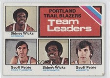 1975-76 Topps Team Leaders Sidney Wicks Geoff Petrie #131 0a1