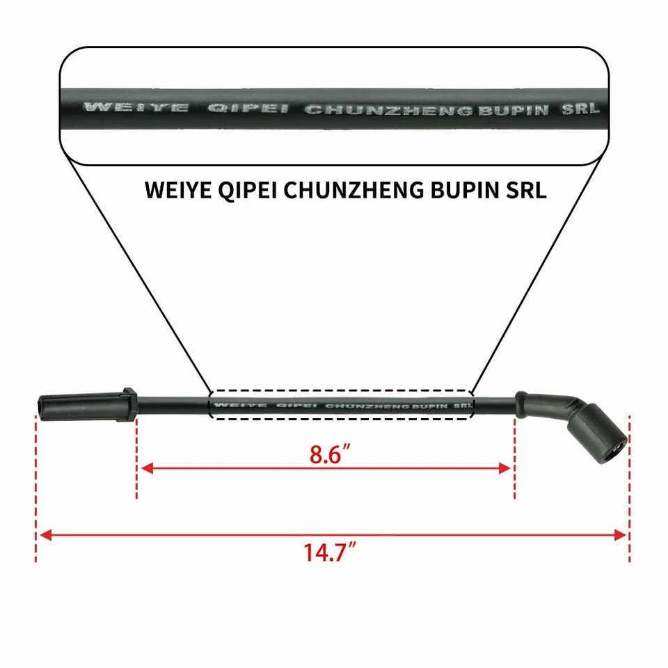 8Pack Square Ignition Coil & Spark Plug Wire For Chevy GMC 4.8/5.3/6.0/8.1L US - Image 3 of 4