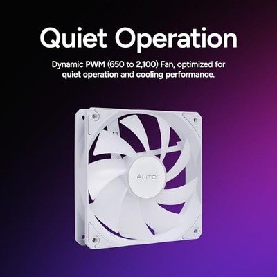 WHITE - COOLER MASTER 240 ELITE LIQUID WHITE CPU LIQUID COOLER, DUAL-CHAMBER
