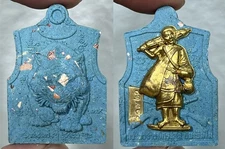 MEDAL ARMOR TIGER SIVARI MASK GOLD Protection 1ST LP PRASUTI THAI BUDDHA AMULET